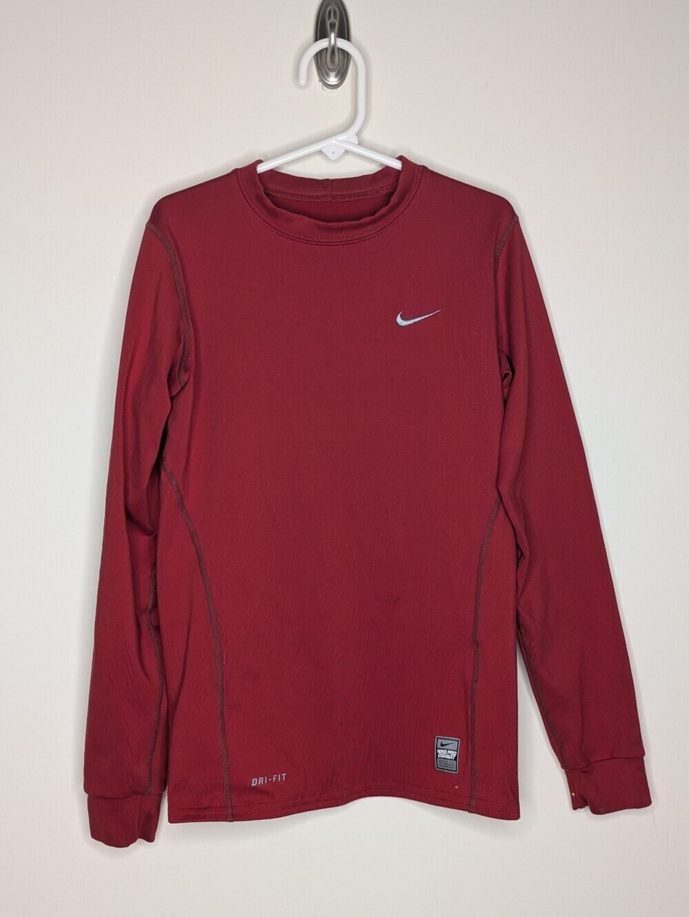 Nike Pro Combat Dri Fit Compression Shirt Fleece Lined M
